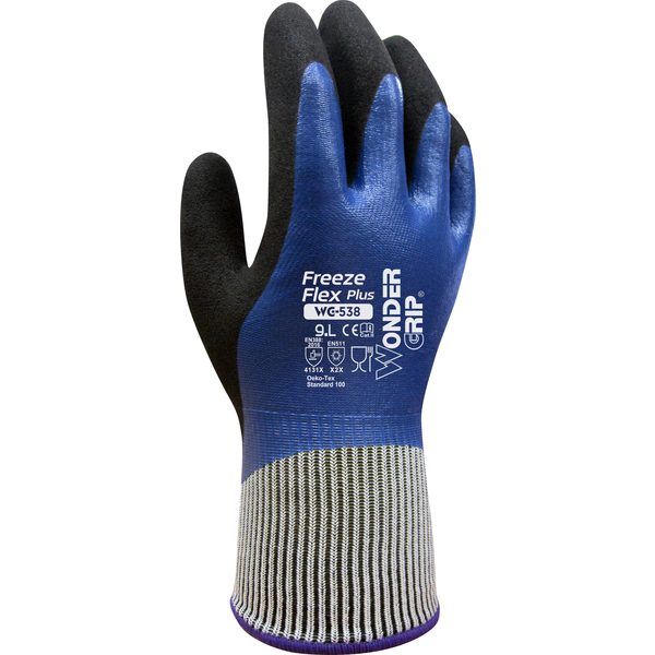 WONDER GRIP® WG310HY Wonder Grip Hi-Vis Extra Grip Natural Rubber Palm  Gloves